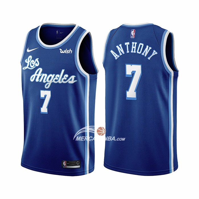Maglia Los Angeles Lakers Carmelo Anthony NO 7 Classic 2021 Blu